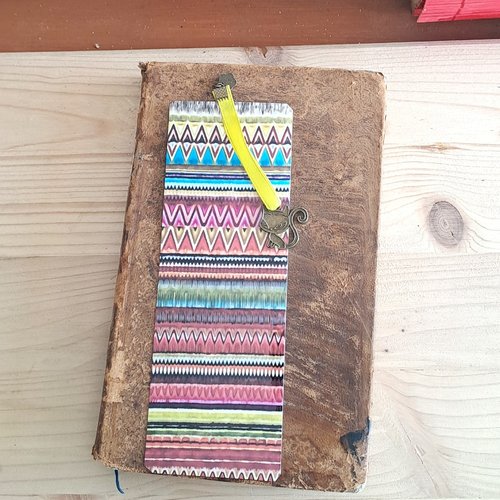 Marques page indien, papier multicolore