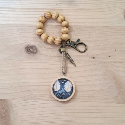 Porte clef feuille éternelle