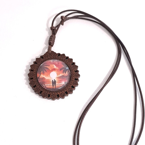 Collier pendentif couple d amoureux