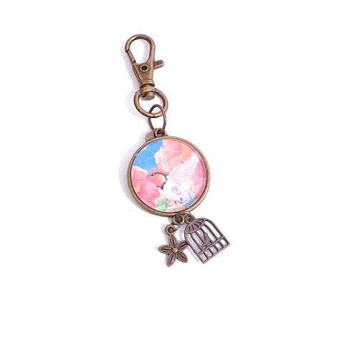 Porte clef colibris