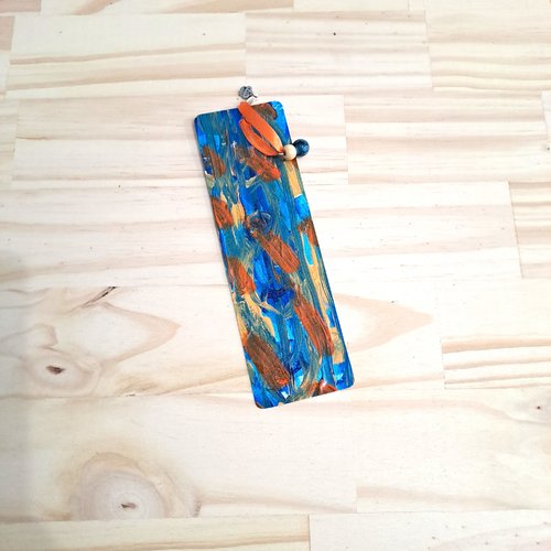 Marque-pages papier peint à la main