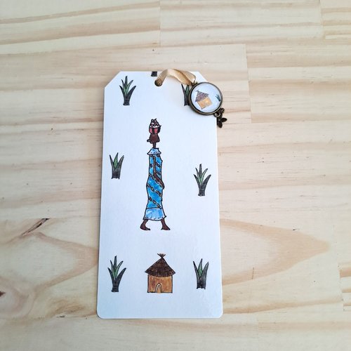 Marque-pages papier africaine