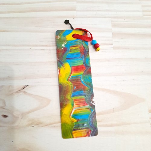 Marque-pages papier peint à la main