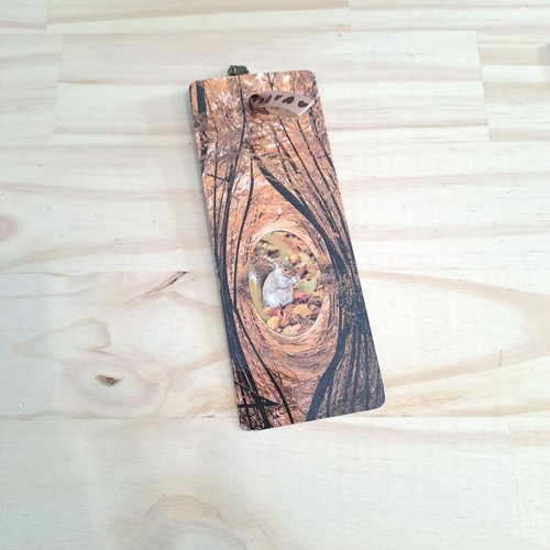 Marque-pages papier ecureuil