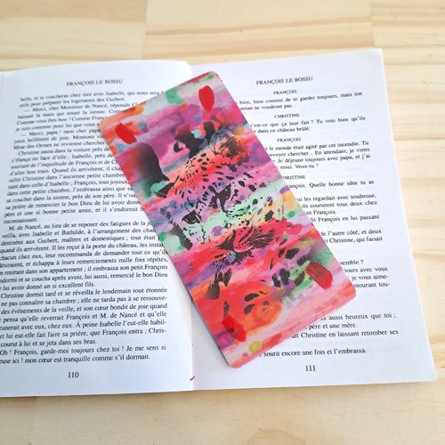 Marque-pages papier léopard