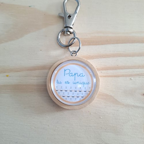 Porte clé cabochon "papa"