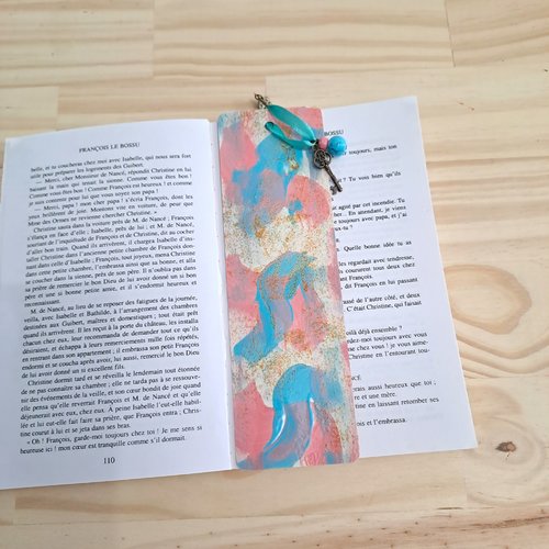 Marque-pages papier peint à la main