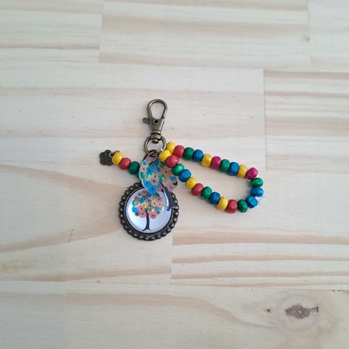 Porte clé cabochon arbre de vie