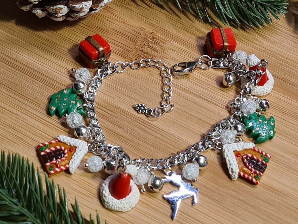 Perles pour la fabrication de bijoux Bracelet Creative Hobbies Kit Ensemble  de 26 pièces de poterie douce pour Noël