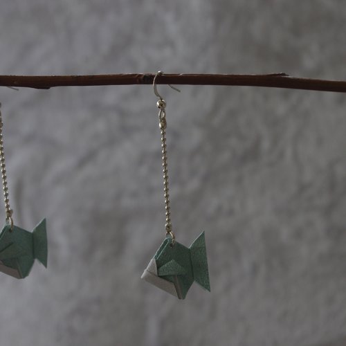 Boucles d'oreilles en origami