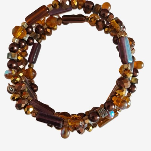 Bracelet à mémoire de forme dans des tons mordorés