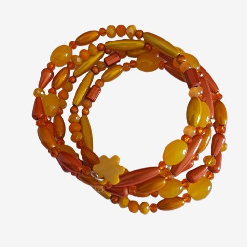 Bracelet à mémoire de forme dans des tons de jaune et orange