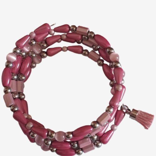 Bracelet à mémoire de forme dans deux tons de rose et argent