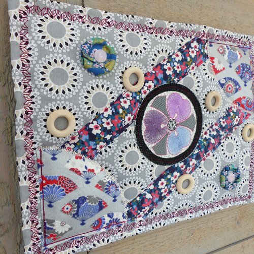 Tableau textile esprit japonais