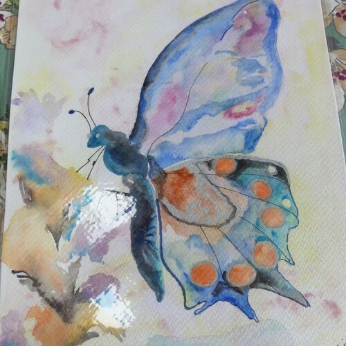 Aquarelle originale &quot;papillon&quot;