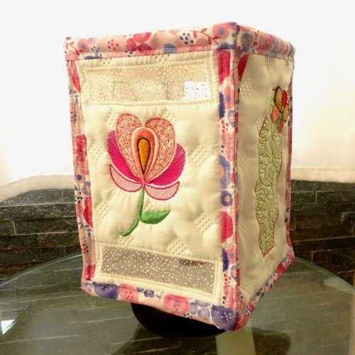 Lampe ambiance de chevet feurie 2 tons rose