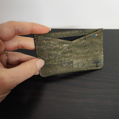 Porte-carte spiree en liège de luxe (cuir de liège/vegan) (pièce unique)