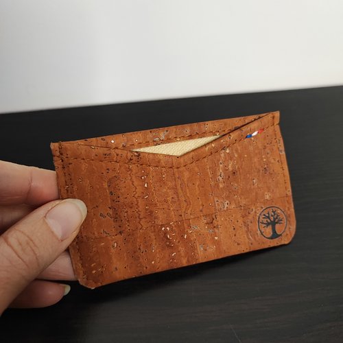 Porte-carte spiree en liège de luxe (cuir de liège/vegan) (pièce unique)