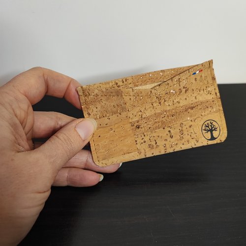 Porte-carte spiree en liège de luxe (cuir de liège/vegan) (pièce unique)