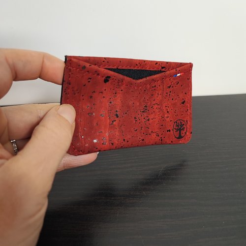 Porte-carte spiree en liège de luxe (cuir de liège/vegan) (pièce unique)