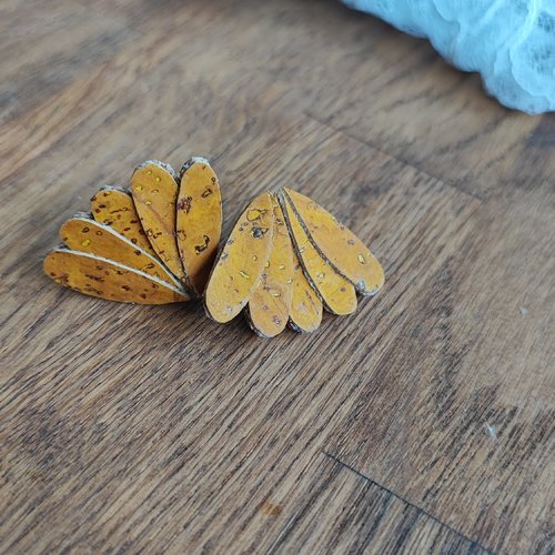 Boucles d'oreilles daphné jaune merveilleux