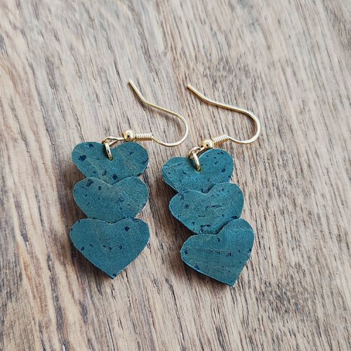 Boucles d'oreilles oxalis kaki chic