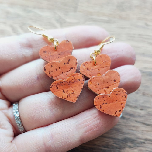 Boucles d'oreilles oxalis orange pétillant