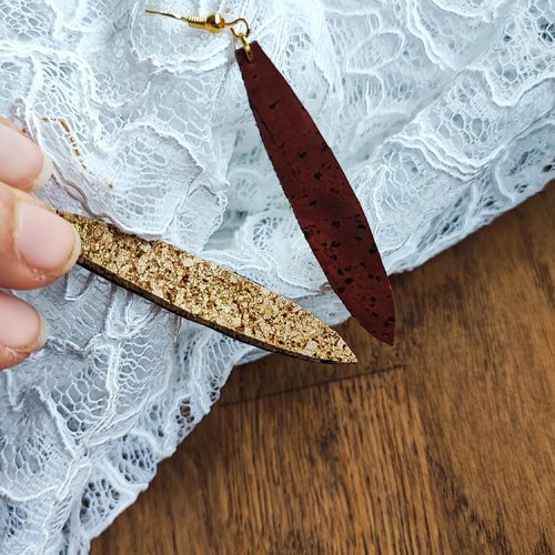 Boucles d'oreilles nerium rouge glamour