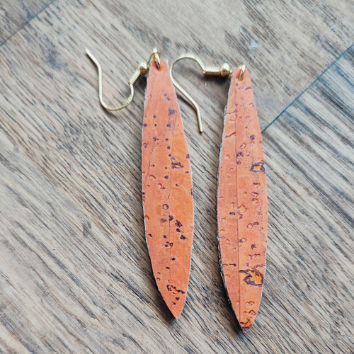 Boucles d'oreilles nerium orange pétillant