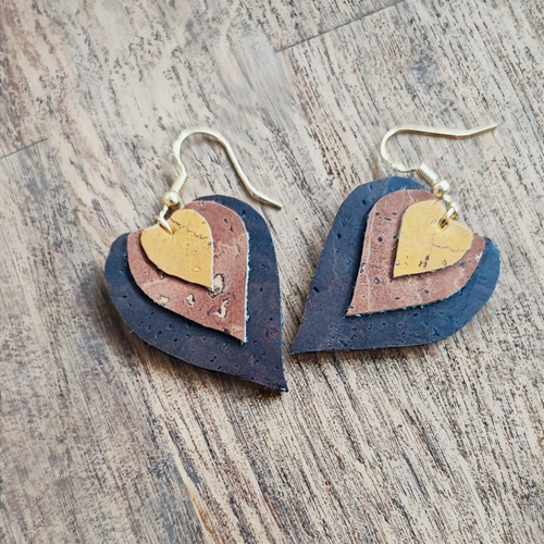 Boucles d'oreilles syringa tricolore