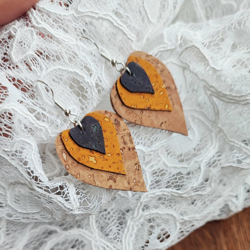 Boucles d'oreilles syringa tricolore