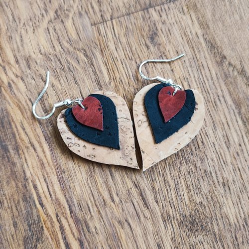 Boucles d'oreilles syringa tricolore