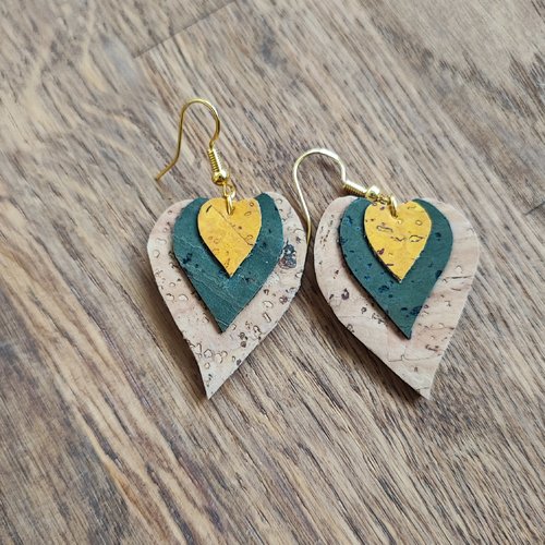 Boucles d'oreilles syringa tricolore