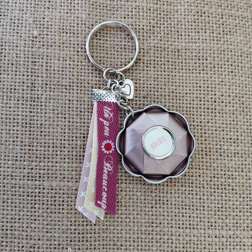 .porte-clés capsules de café - porte-clés nespresso - recyclage de capsules nespresso - rose