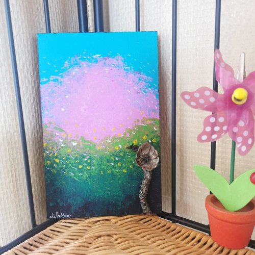 Fleur de printemps - peinture acrylique