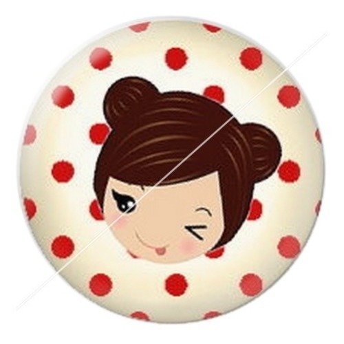 Cabochon résine à coller 25 mm maman b2