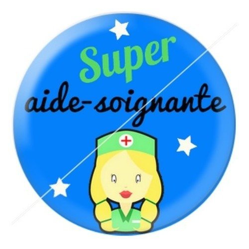 Cabochon résine à coller 25 mm aide-soignante asb3a