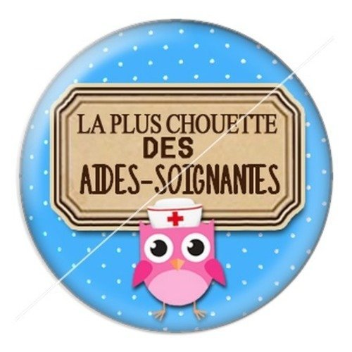 Cabochon résine à coller 25 mm aide-soignante asb5