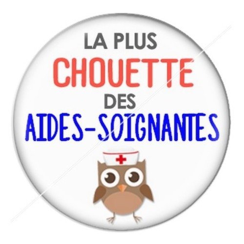 Cabochon résine à coller 25 mm aide-soignante asb8