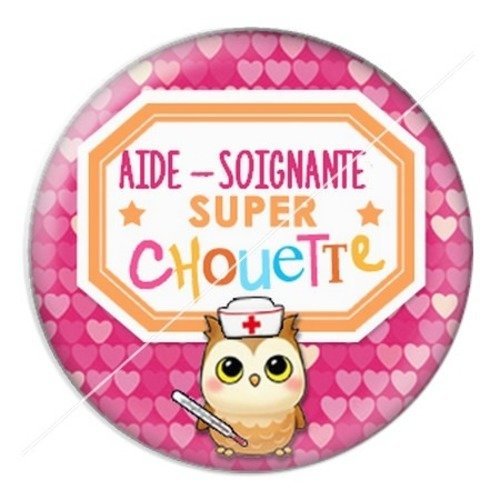 Cabochon résine à coller 25 mm aide-soignante asb10