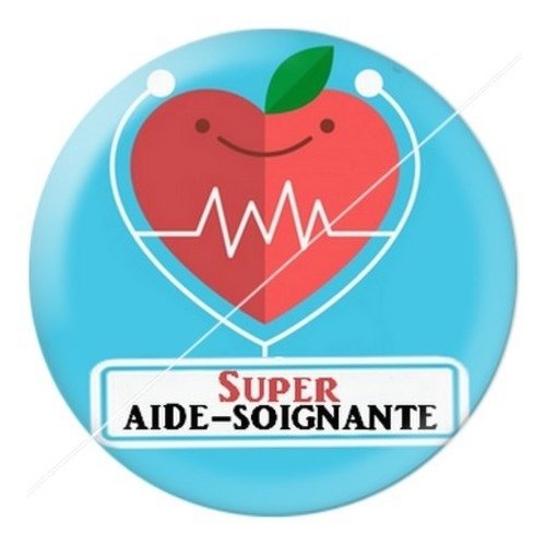 Cabochon résine à coller 25 mm aide-soignante asb24