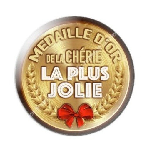 Cabochon résine à coller 25 mm chérie ab3