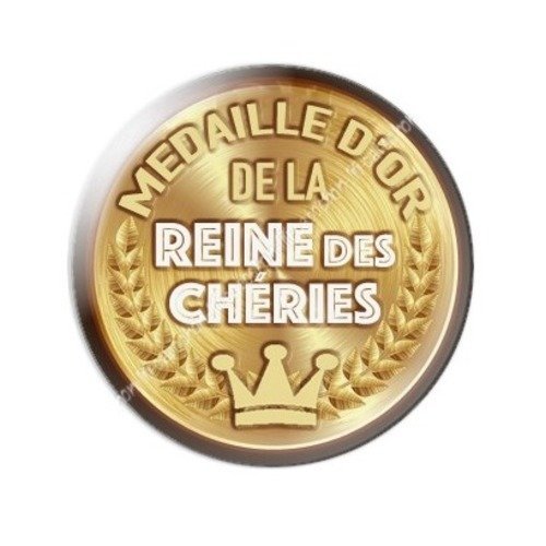 Cabochon résine à coller 25 mm chérie ab4