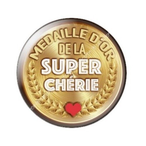 Cabochon résine à coller 25 mm chérie ab5