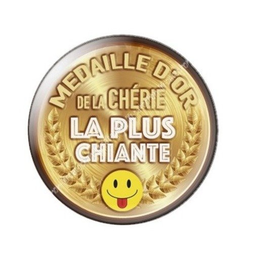 Cabochon résine à coller 25 mm chérie ab8