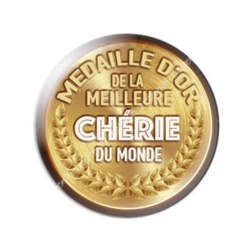 Cabochon résine à coller 25 mm chérie ab14