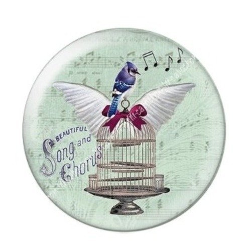 Cabochon résine à coller 25 mm partition amour aba22