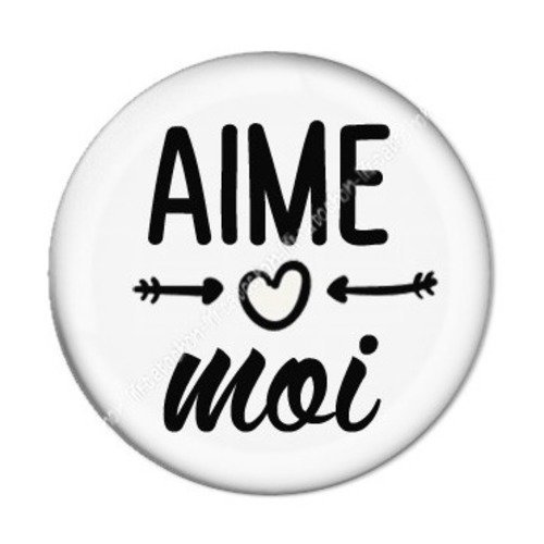 Cabochon résine à coller 25 mm couple aime moi c8