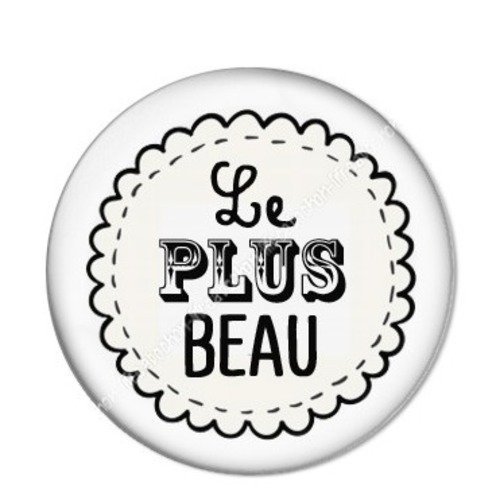 Cabochon résine à coller 25 mm couple le plus beau