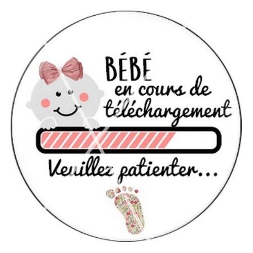 Cabochon résine à coller 25 mm  en cours de téléchargement fille